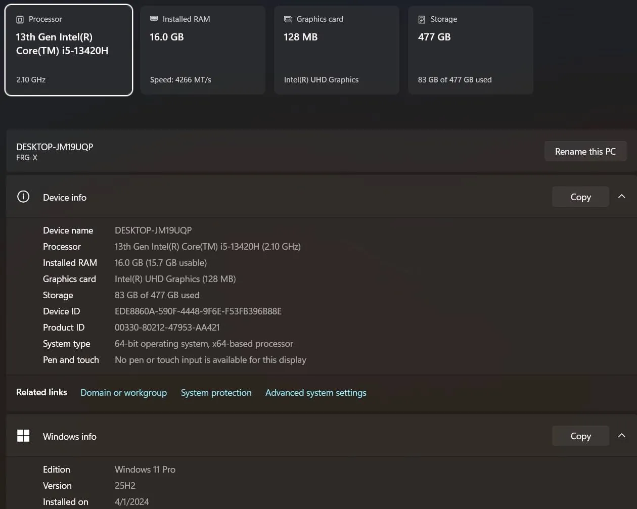 Ноутбук Honor i5 16GB 500SSD 2025 3