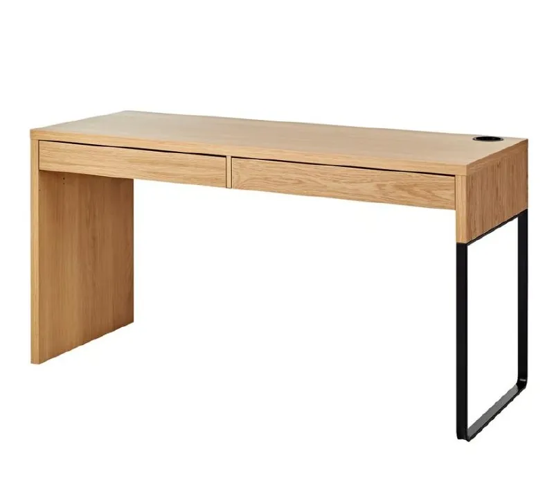 Стол IKEA MICKE 142×50 цвет дуб с ящиками 1