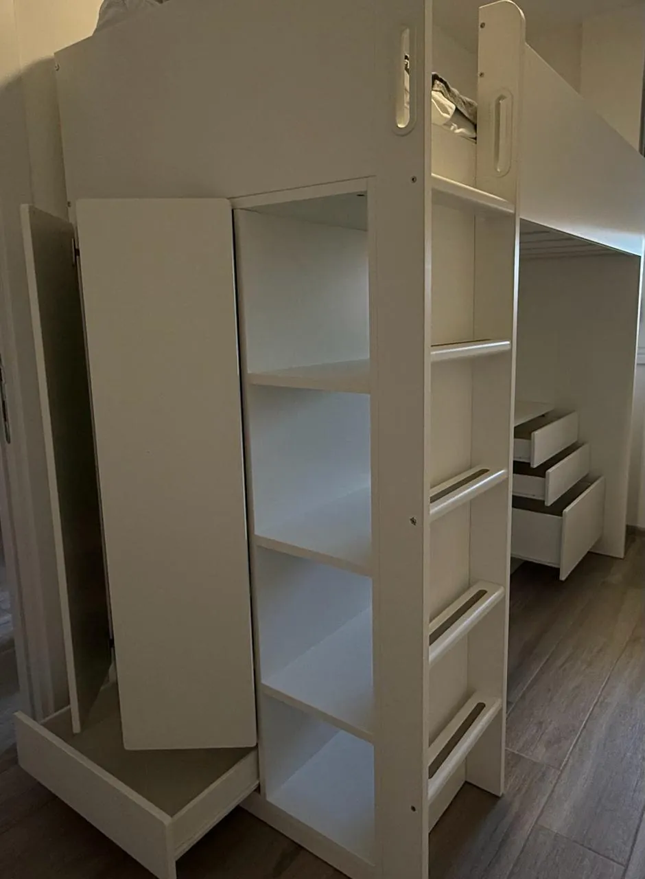 Кровать-чердак IKEA SMASTAD шкаф стол 1