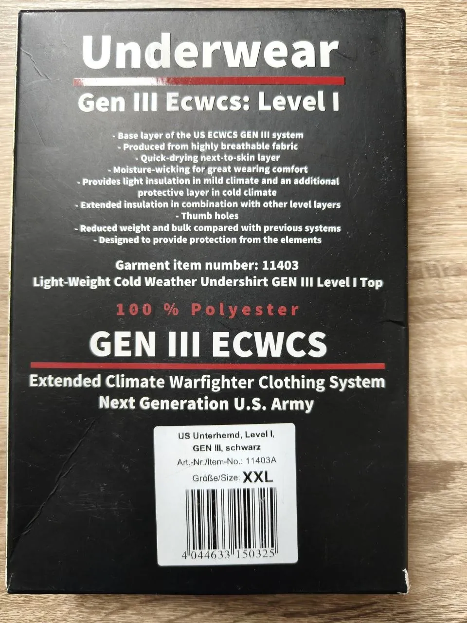 Термобелье ECWCS Gen3 XXL 2