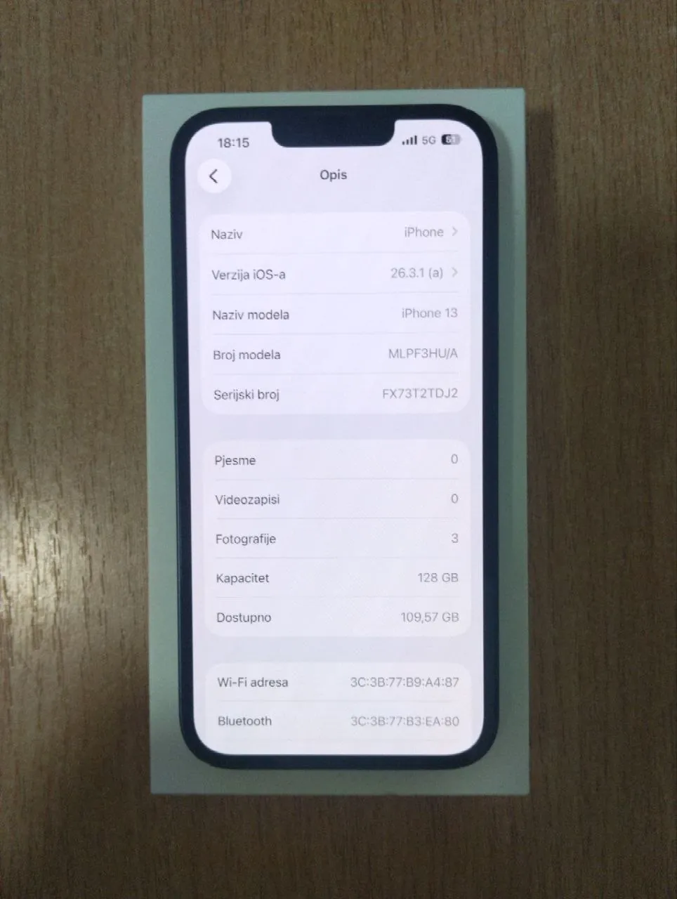 Apple iPhone 13 128GB Midnight 5