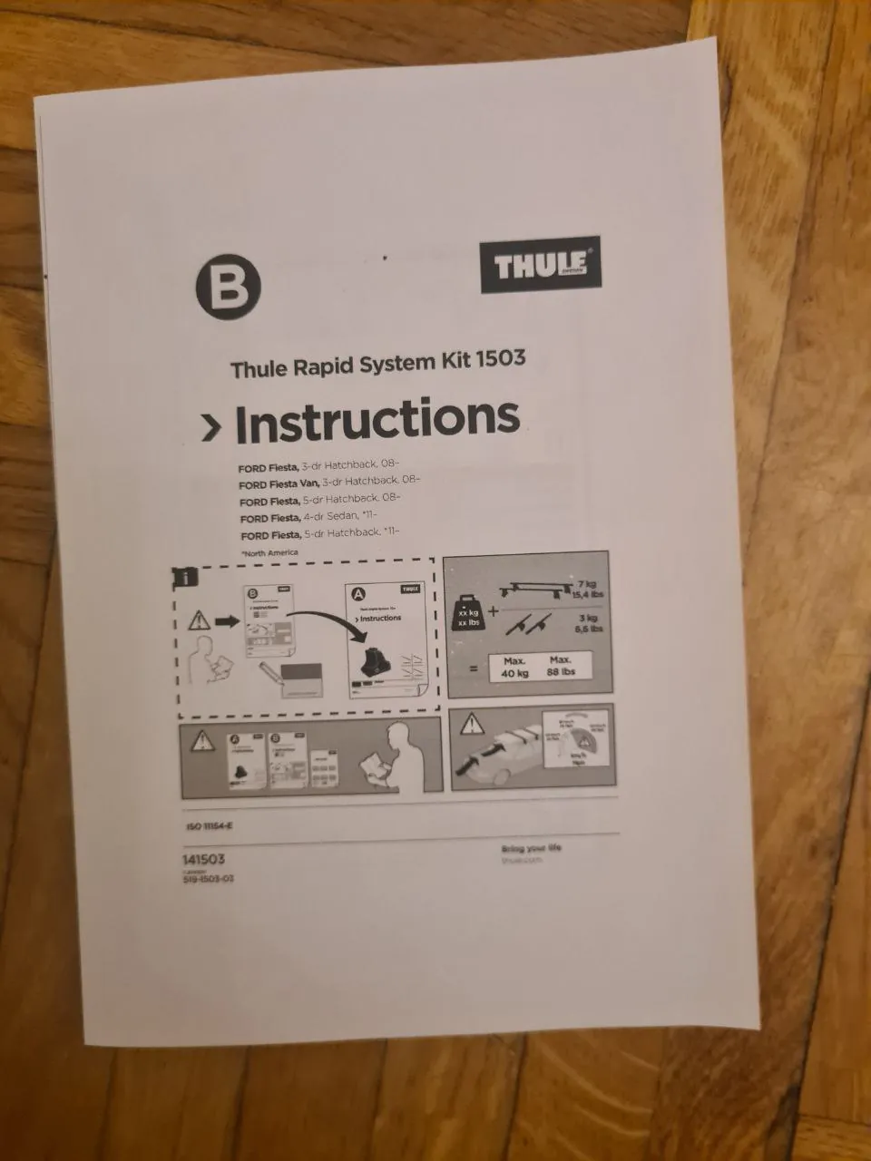 Thule System Kit 1503 крепление для багажника 1