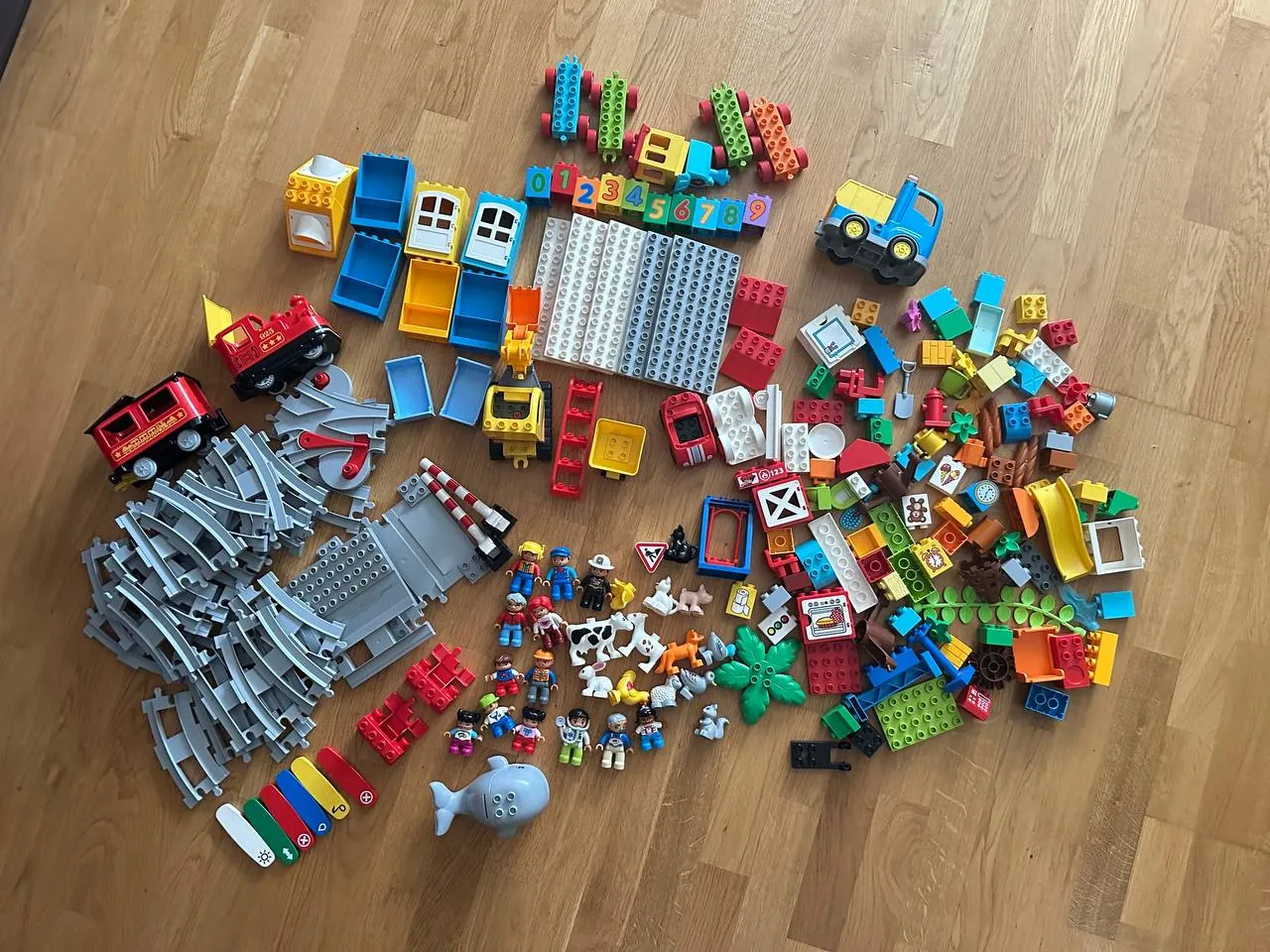 Большой набор Lego Duplo с поездом домом 1