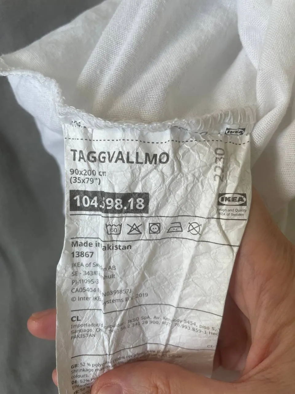 Простынь IKEA TAGGVALLMO на резинке 90x200 2