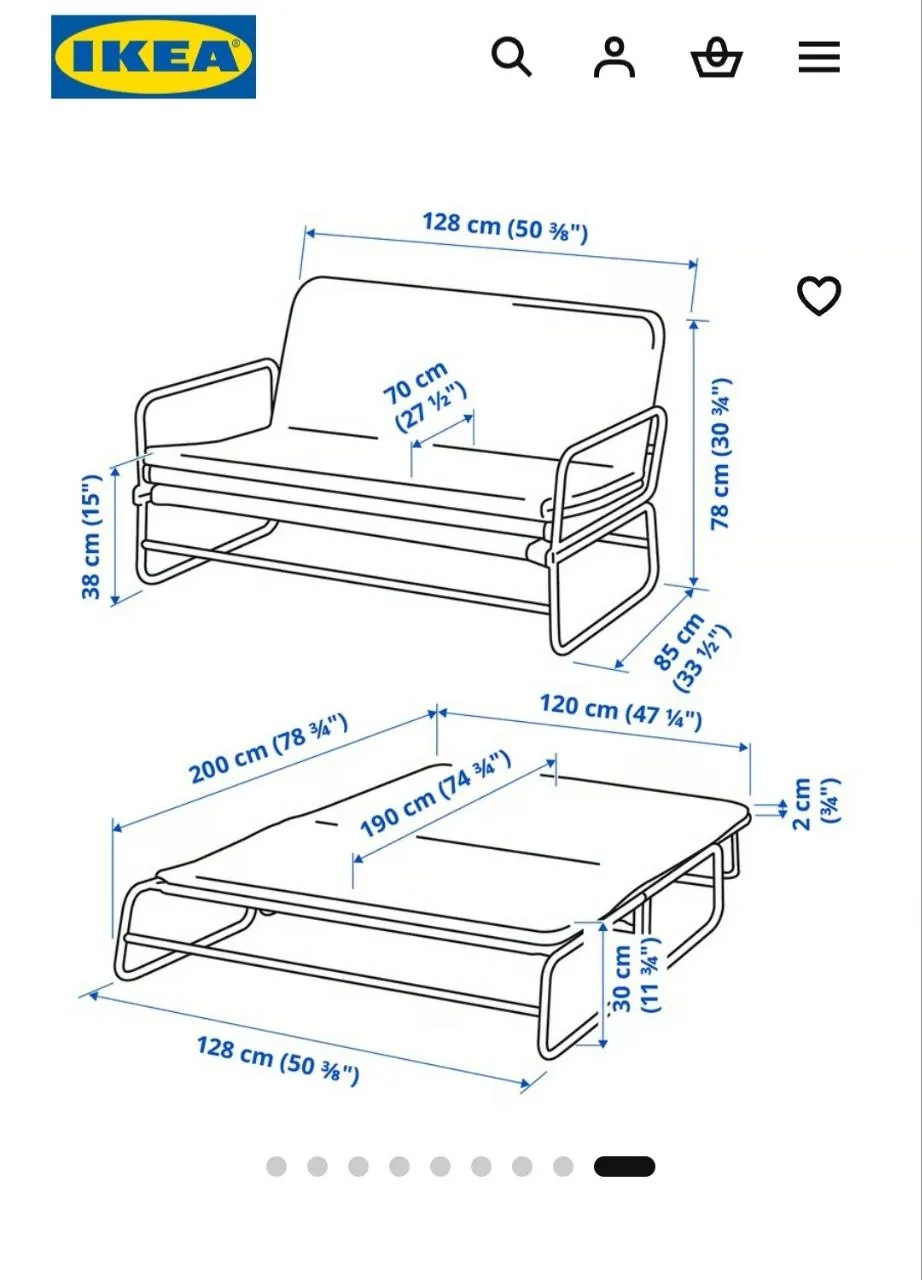 Диван IKEA Hammarn раскладной 3