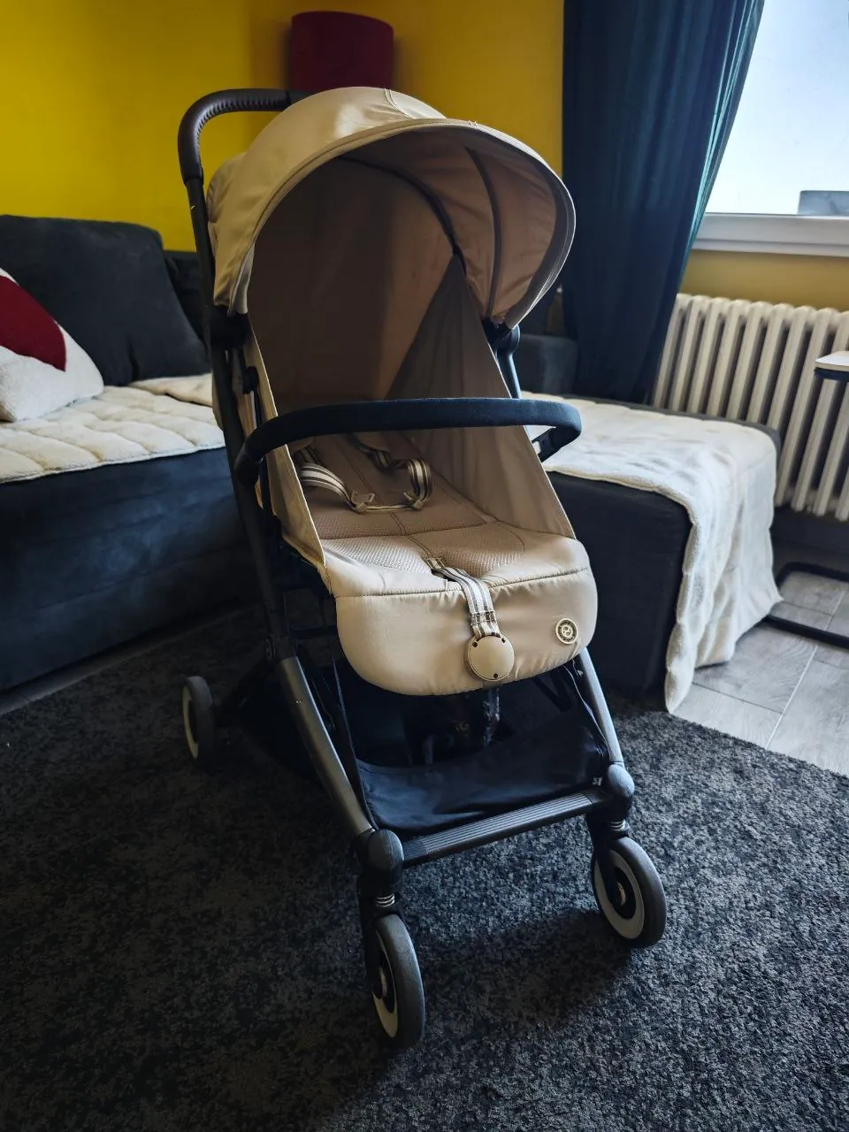 Коляска Cybex Orfeo бежевая с бампером 3