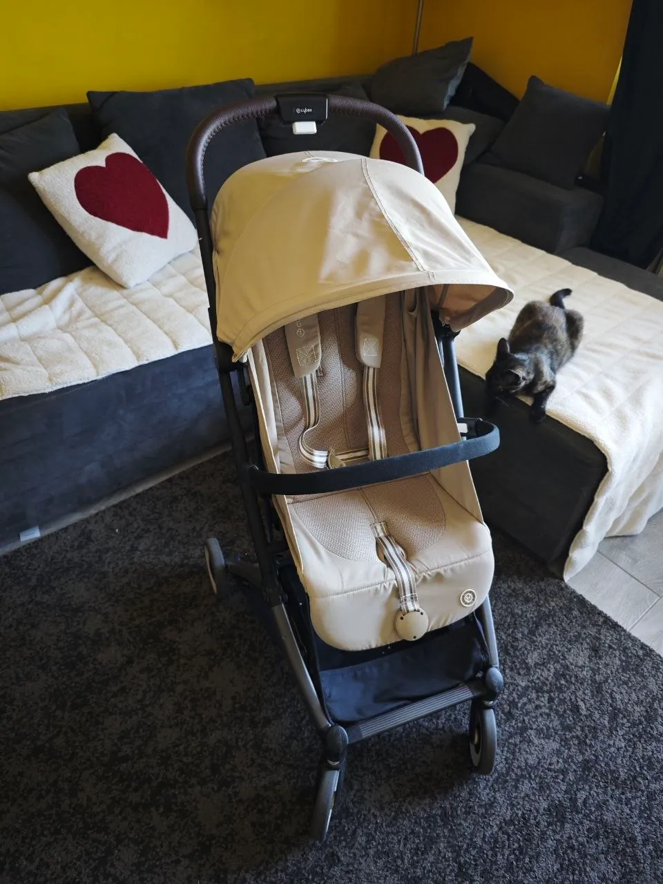 Коляска Cybex Orfeo бежевая с бампером 2