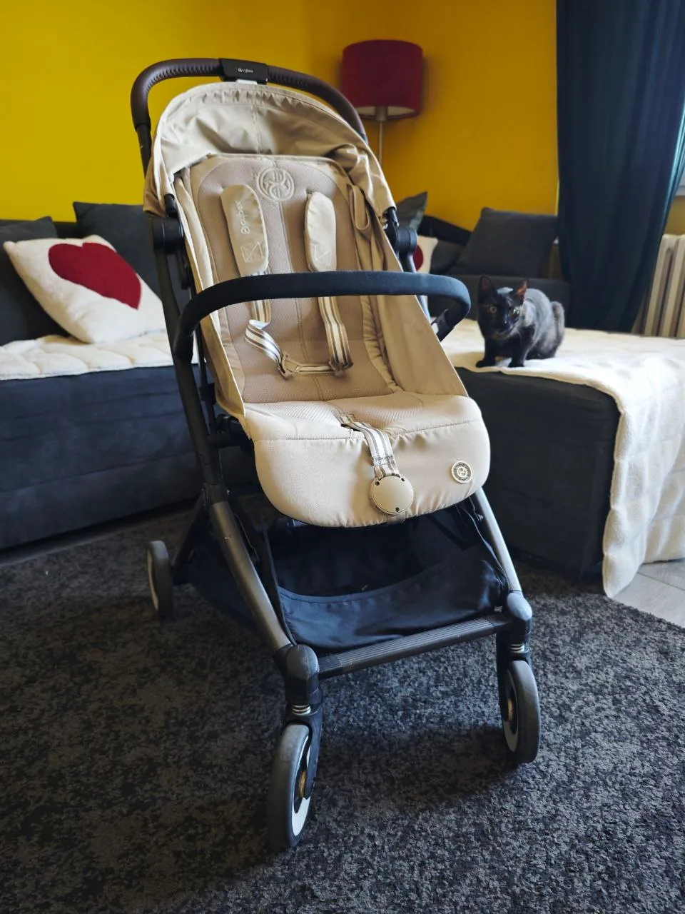 Коляска Cybex Orfeo бежевая с бампером 1