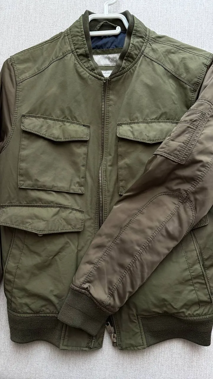 Бомбер Zara Man зелёный размер S Белград 2
