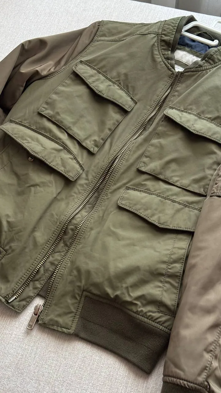 Бомбер Zara Man зелёный размер S Белград 6
