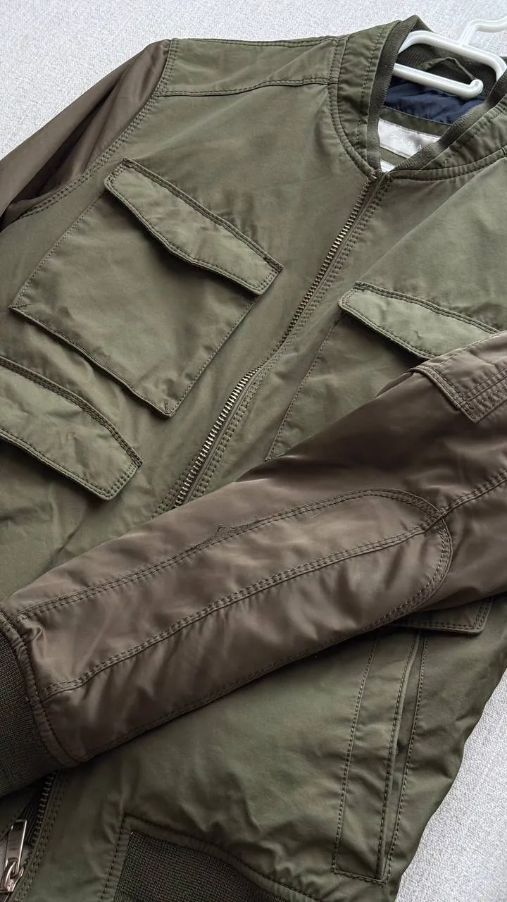 Бомбер Zara Man зелёный размер S Белград 3