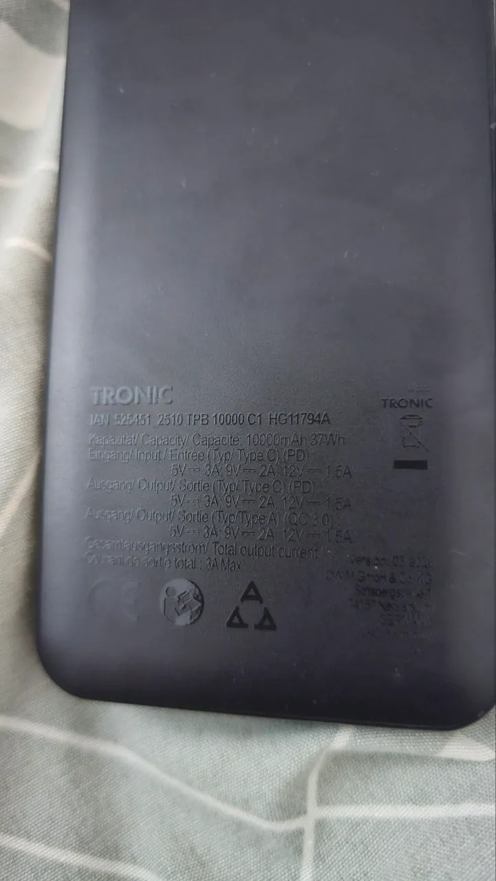Powerbank Tronic 10000 mAh 1
