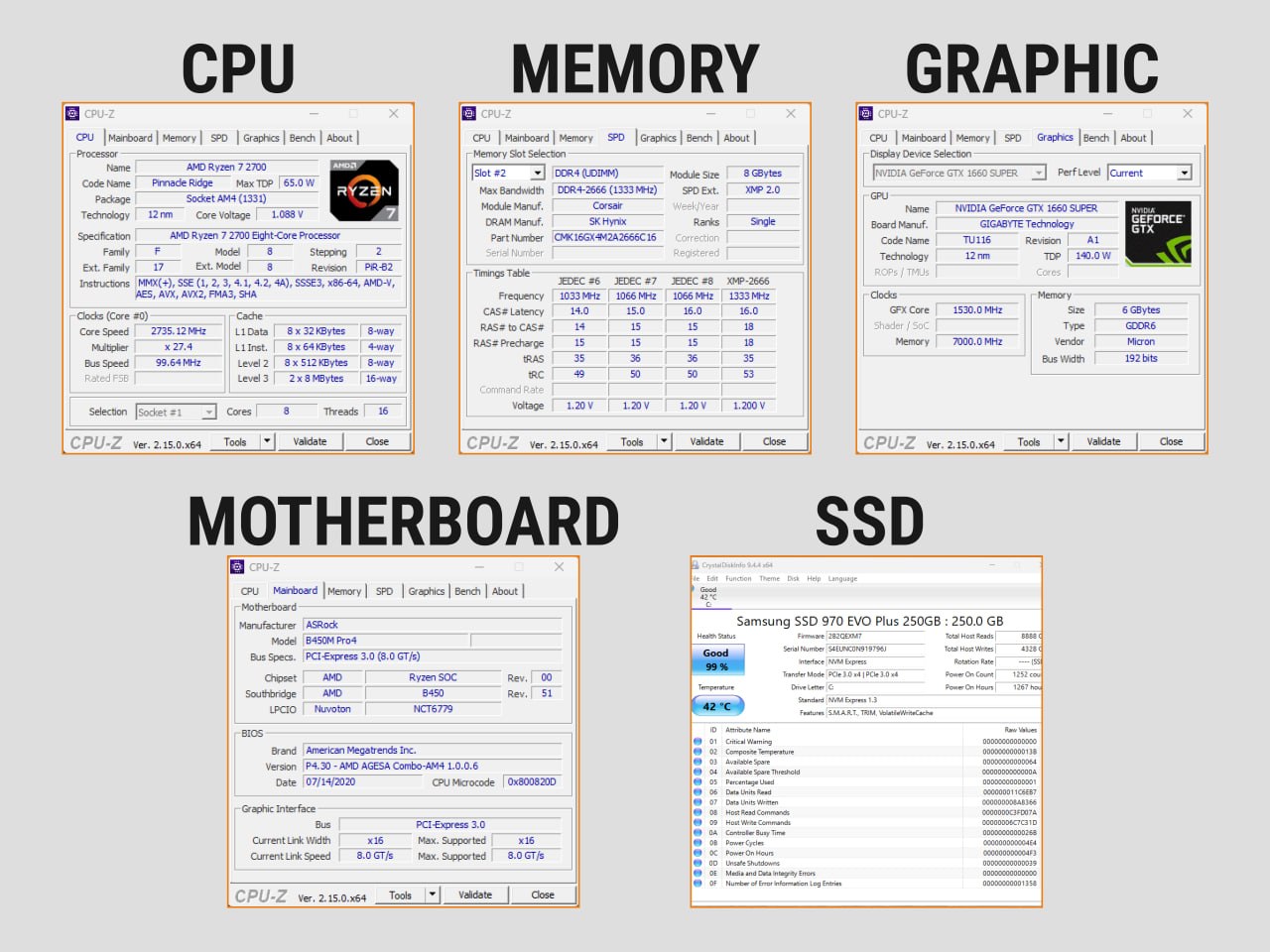 ПК Ryzen 7 2700 GTX 1660 Super 16GB 7