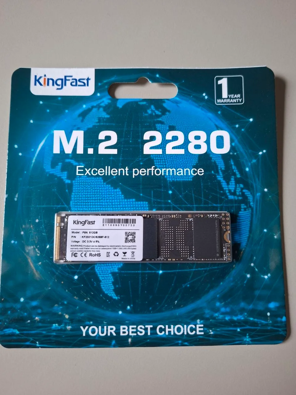 SSD Kingfast F8N M.2 512GB новый 1