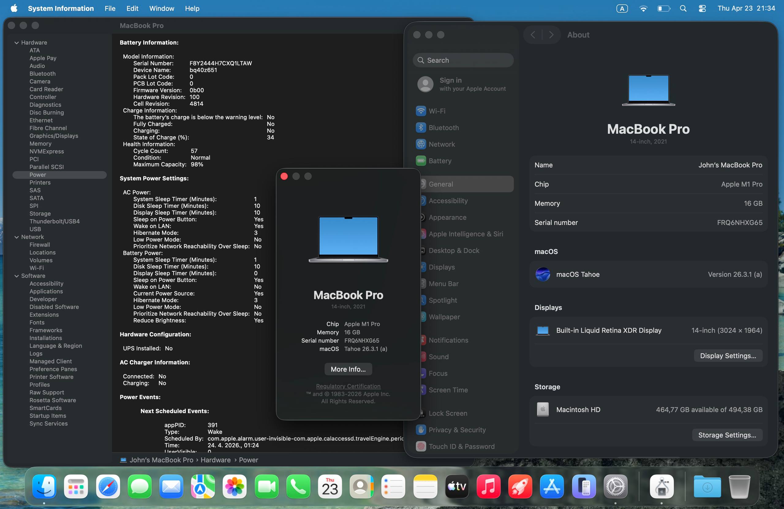 MacBook Pro 14 M1 Pro 16 512 7
