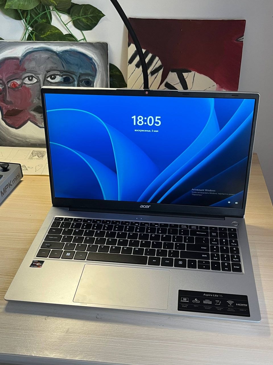 Ноутбук Acer Aspire Lite 15 Ryzen 7 5700U 3