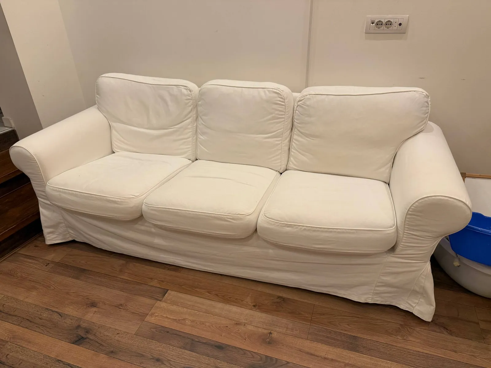 Диван IKEA EKTORP трёхместный белый 1