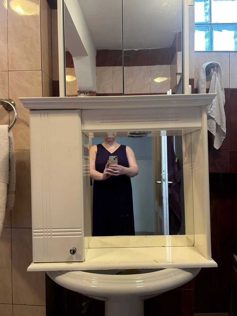 Шкафчик для ванной с подсветкой 62×58×15 см Белград 1