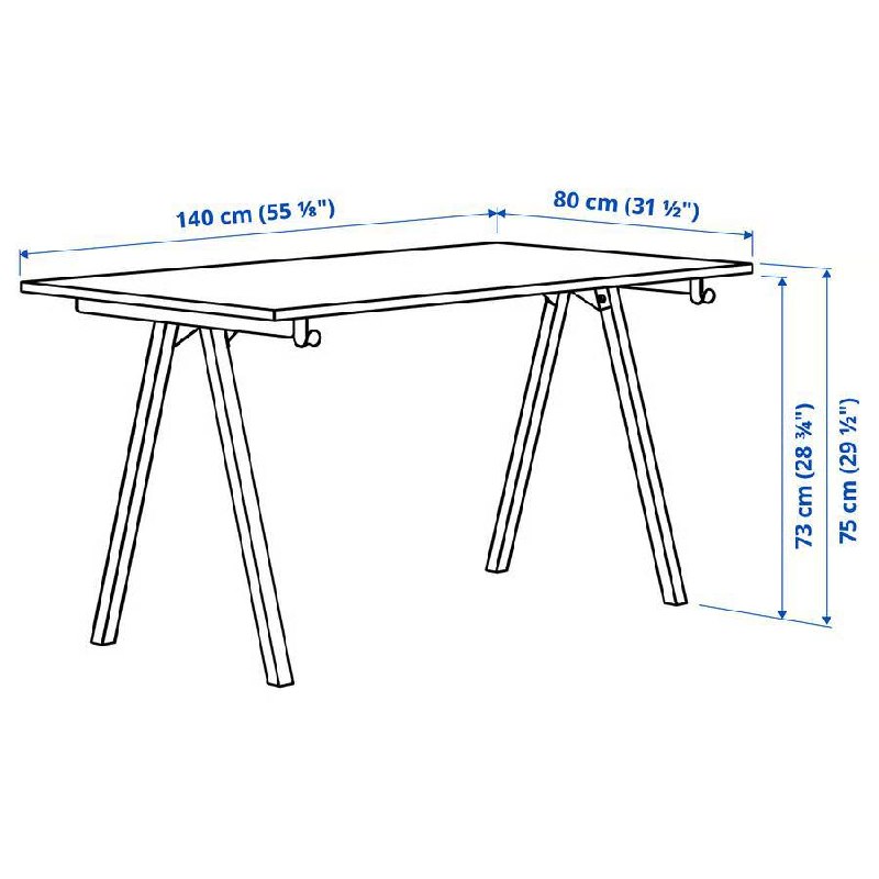Стол IKEA TROTTEN 140x80 2