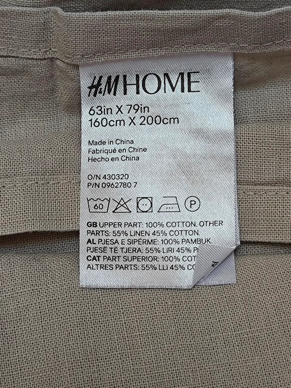 Льняная простыня-чехол с юбкой H&M HOME 160×200 Белград 4
