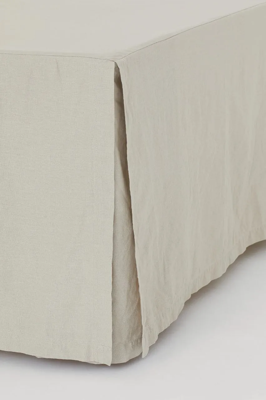 Льняная простыня-чехол с юбкой H&M HOME 160×200 Белград 1