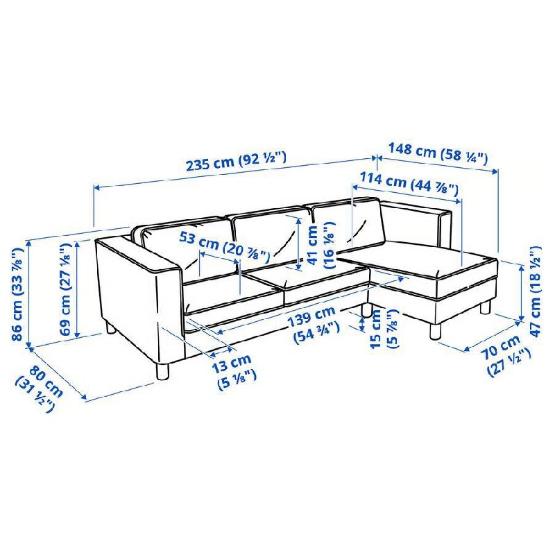Диван IKEA Parup угловой 5