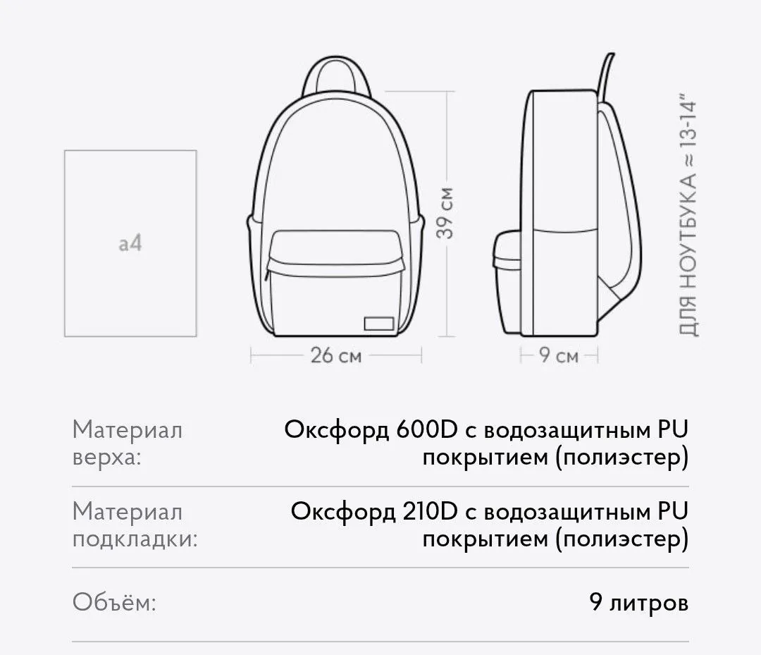 Городской рюкзак Vokladki в отличном состоянии 2