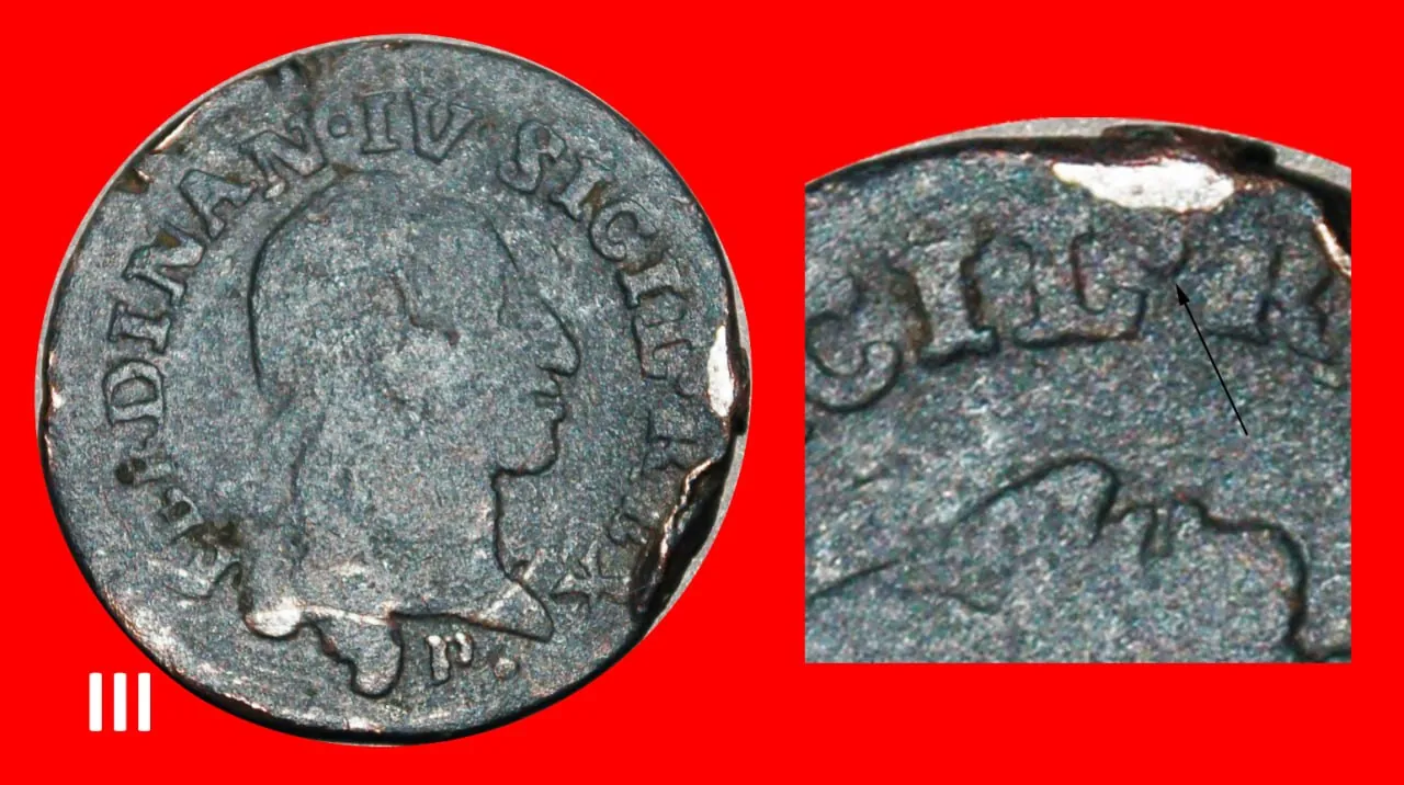 Монета 4 Cavalli 1791 Неаполь Фердинанд IV 2
