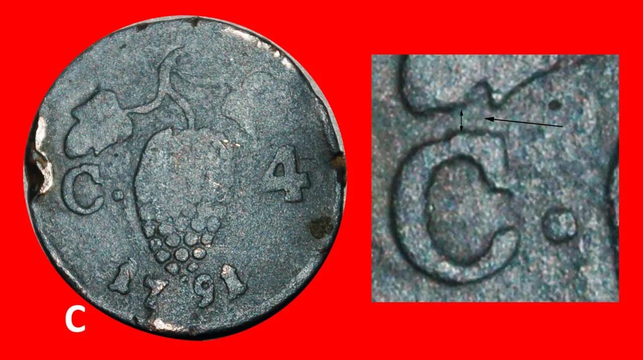 Монета 4 Cavalli 1791 Неаполь Фердинанд IV 1