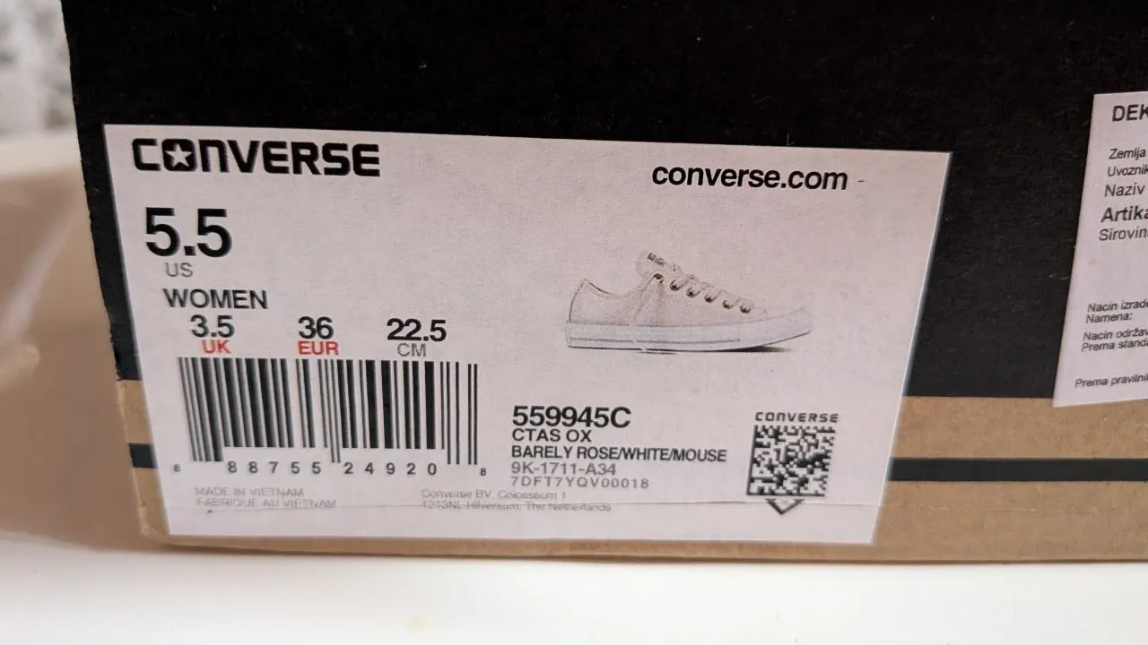 Женские кроссовки Converse и Noa Noir 36 4