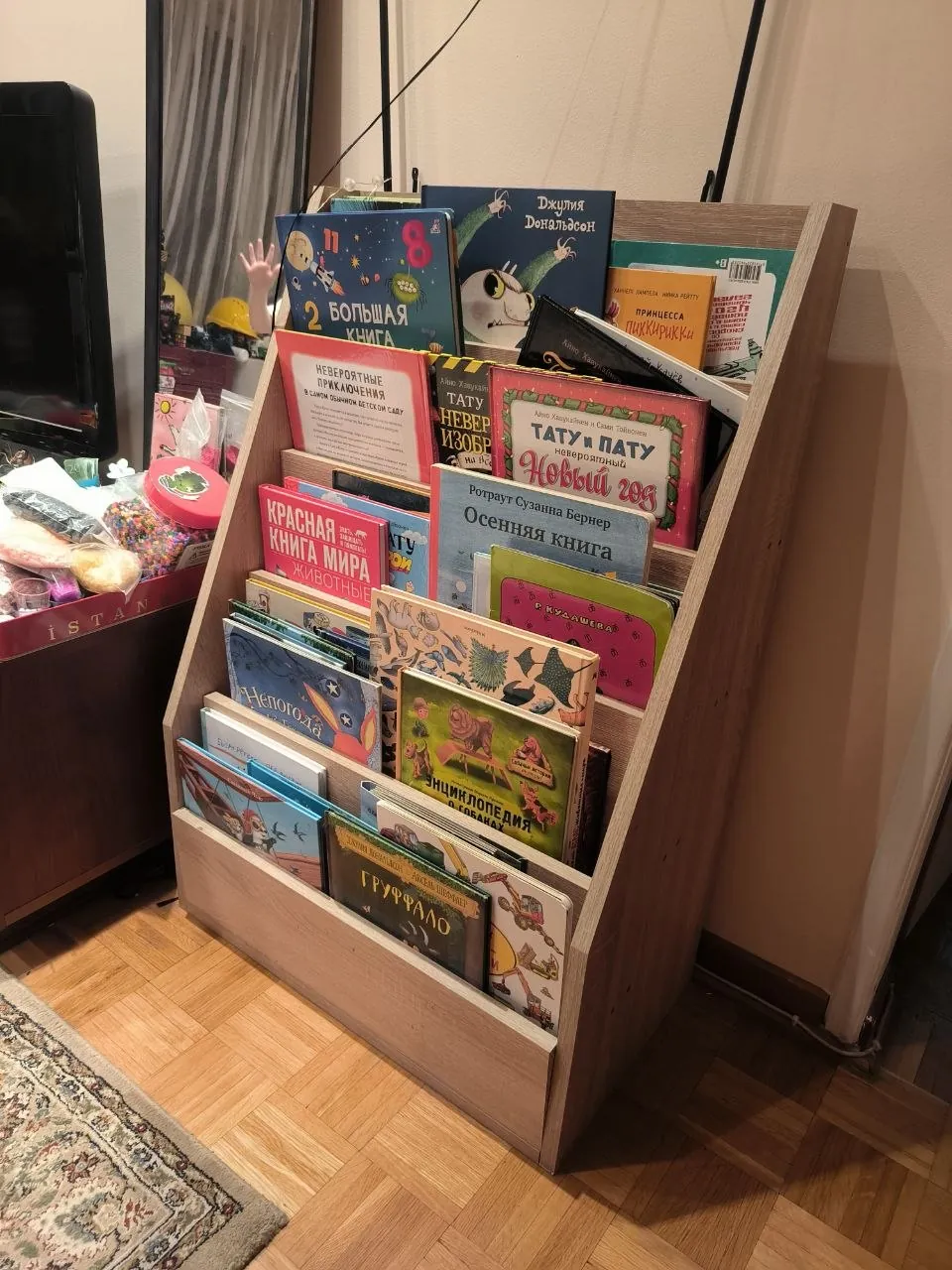 Массивная книжная полка 62×93 см 1