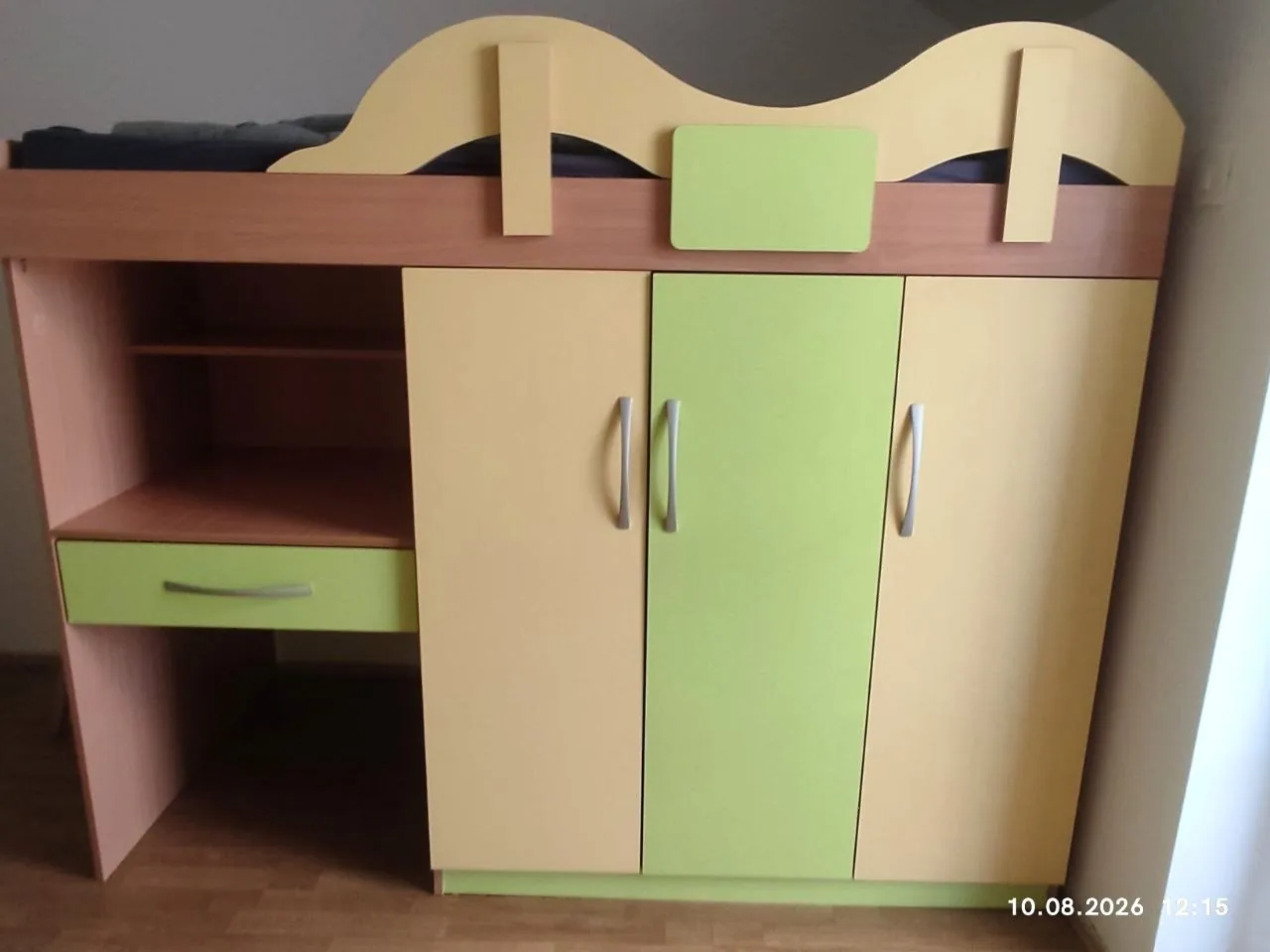 Детская кровать-чердак с рабочей зоной 90×200 Нови-Сад 1