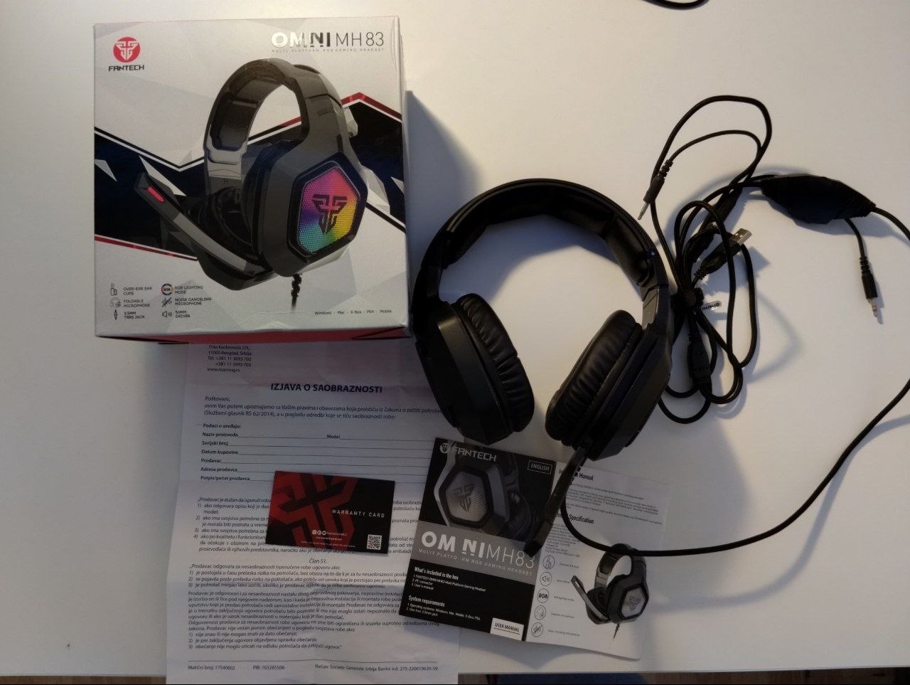 Игровые наушники Fantech OMNI MH83 1