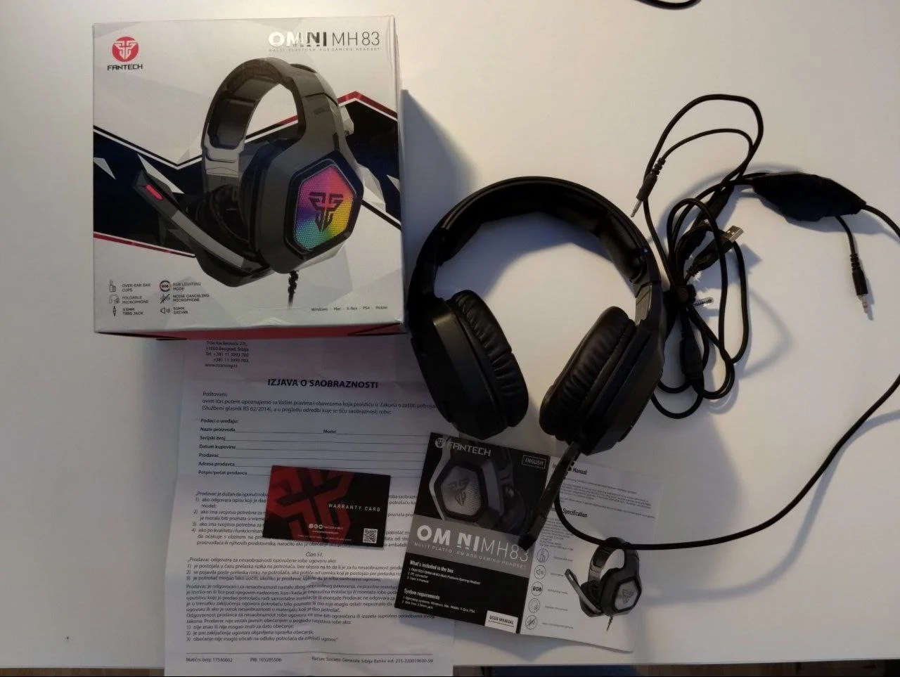 Игровые наушники Fantech OMNI MH83 1