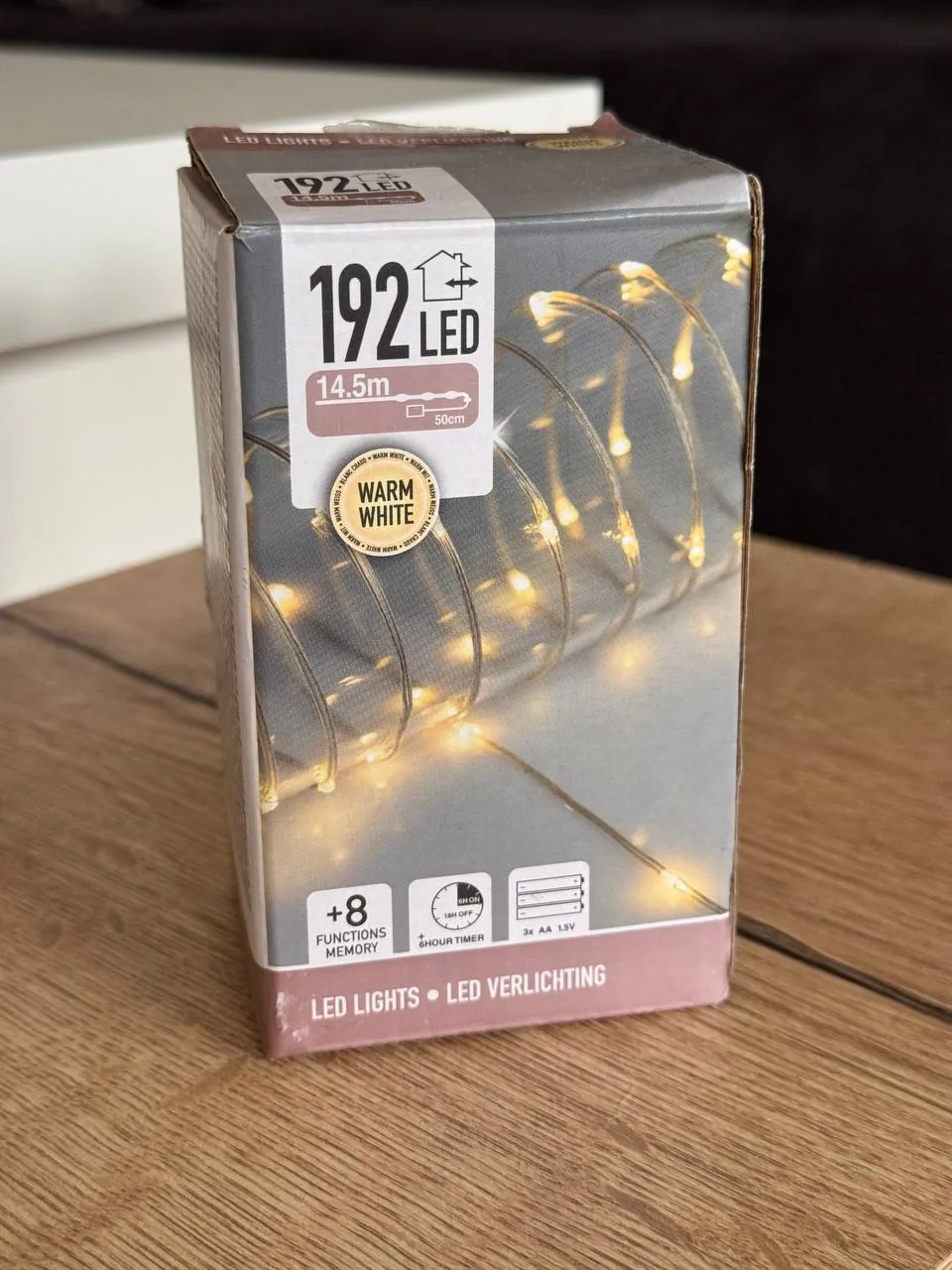 Гирлянда LED 14,5 м тёплый белый 1
