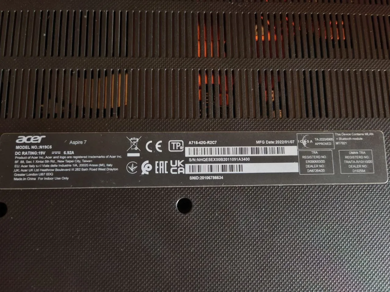 Ноутбук Acer Aspire 7 Ryzen 5 RTX 3050 16 ГБ 3