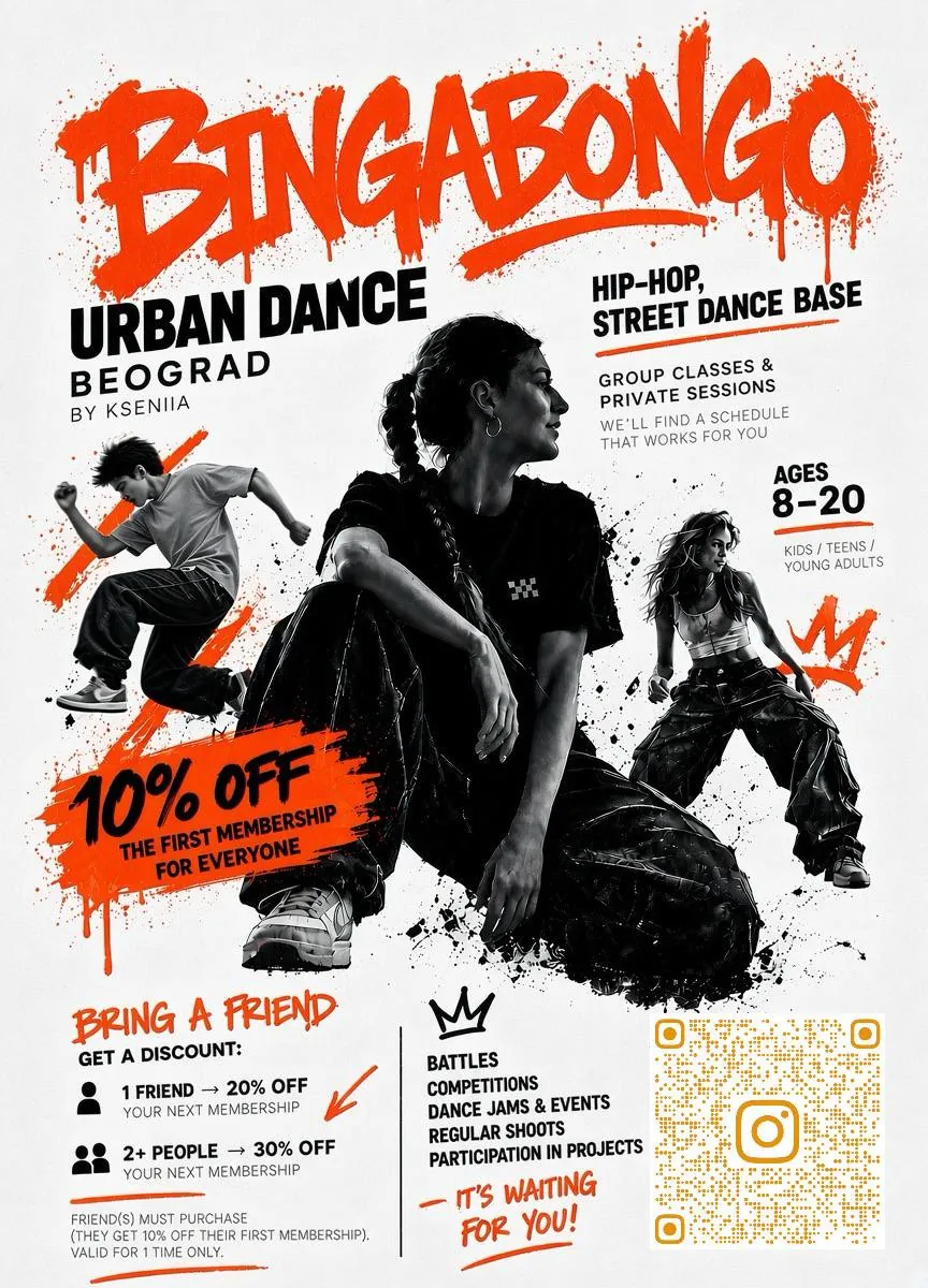 Уроки Hip-Hop и уличных танцев в Белграде 1