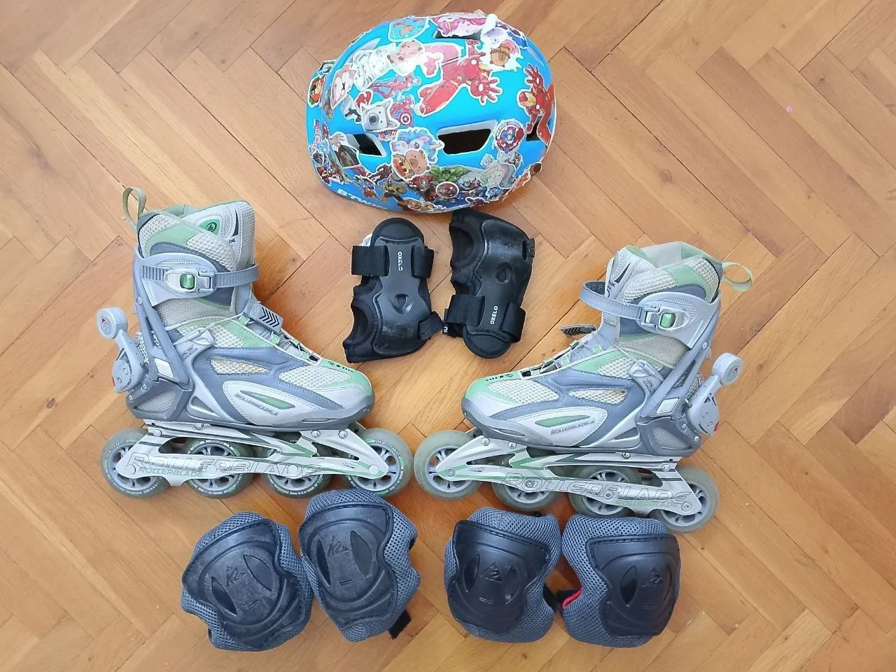 Женские ролики Rollerblade Activa TFS EU 37 с защитой и шлемом 1