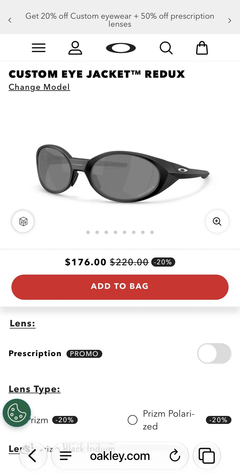 Очки Oakley Custom Eye Jacket новые 7