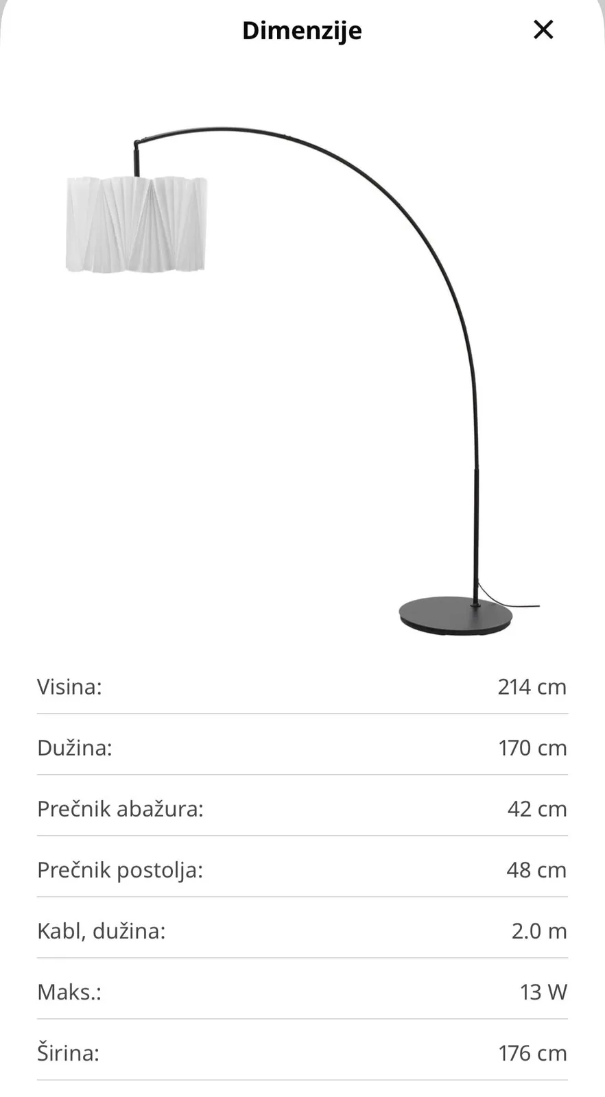 Напольная лампа IKEA Стари Град 5