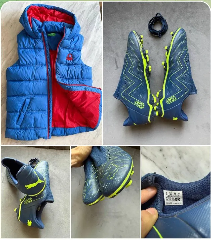 Жилет Benetton детский и бутсы Nike, Lotto 1