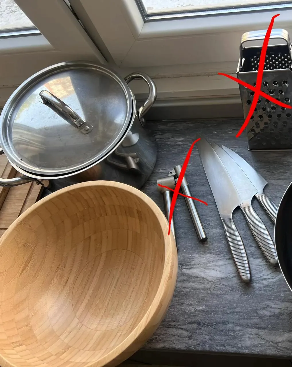 Кухонный набор IKEA ножи кастрюли дуршлаг 2