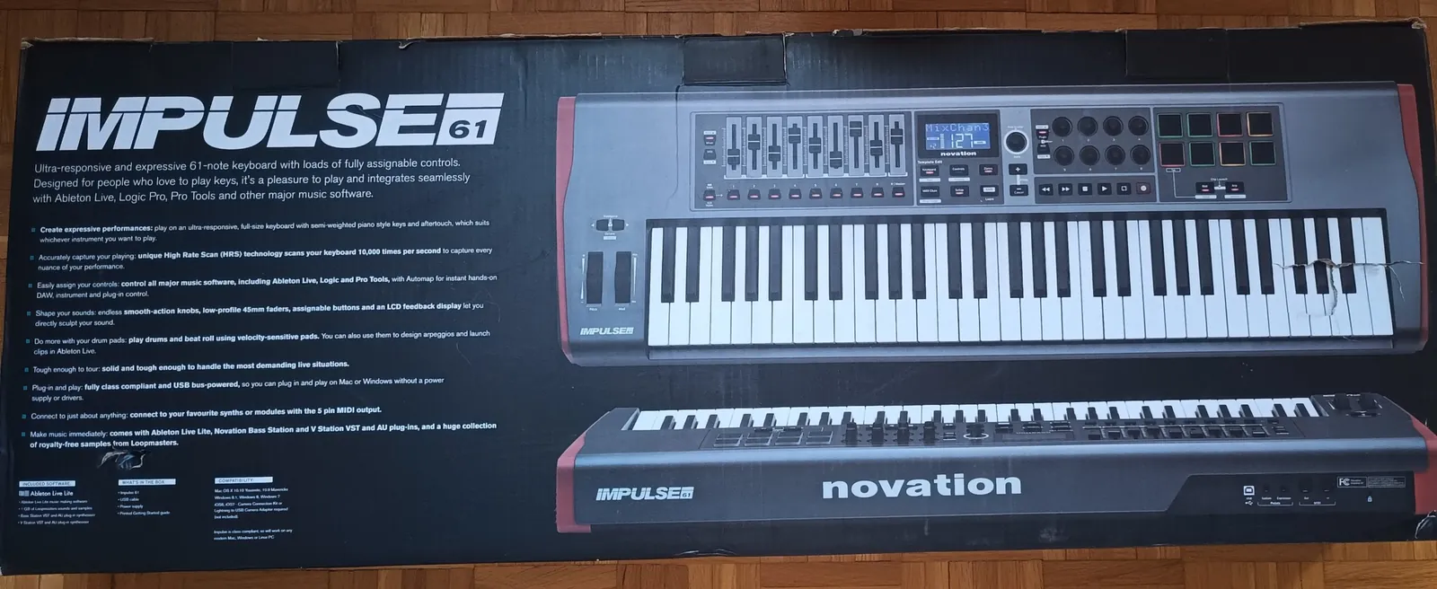 MIDI-клавиатура Novation Impulse 61 с педалью и подставкой 3