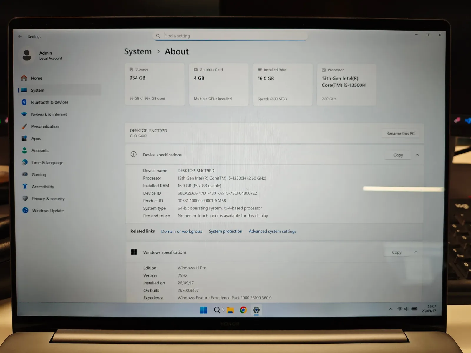 Ноутбук Honor MagicBook 14 2023 i5 RTX 3050 2