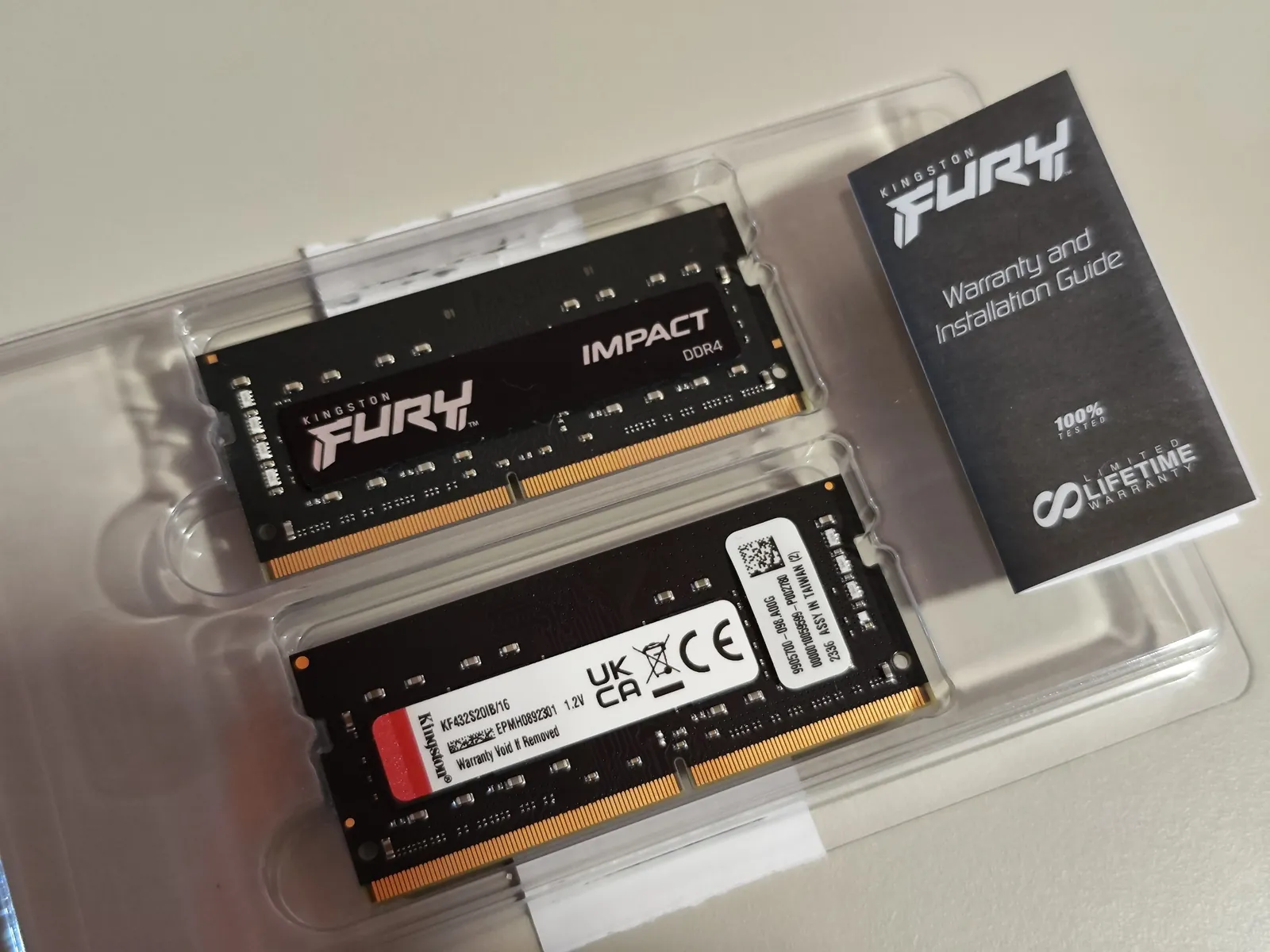 Оперативная память Kingston Fury Impact 32 ГБ DDR4 1