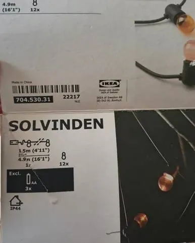 Гирлянда IKEA SOLVINDEN 12 лампочек 5 м 3
