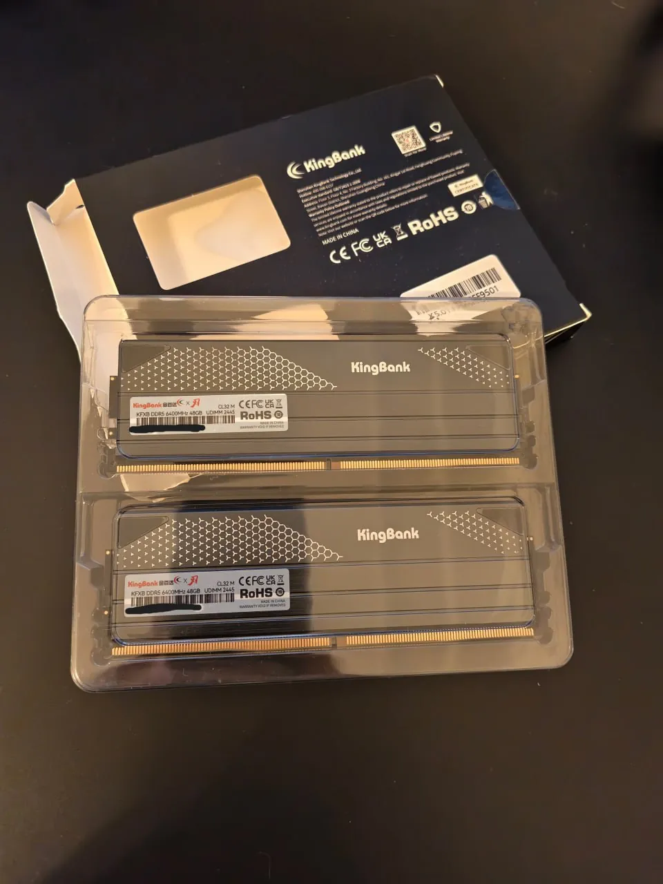 Оперативная память KingBank 96 ГБ DDR5 6400 МГц open box 1