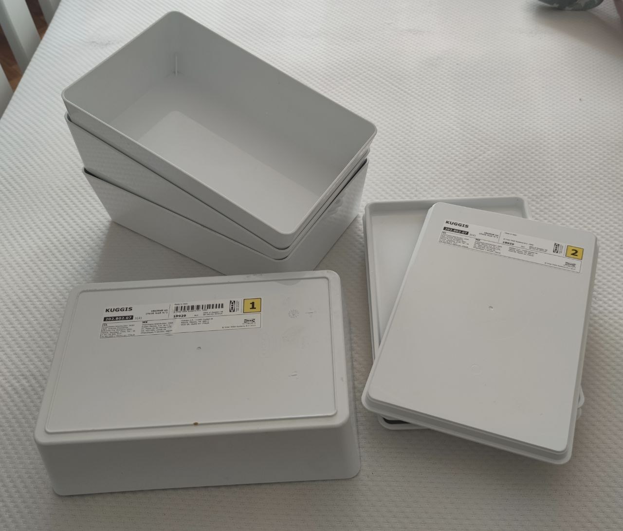 Пластиковые коробки IKEA Kuggis 4 шт 1