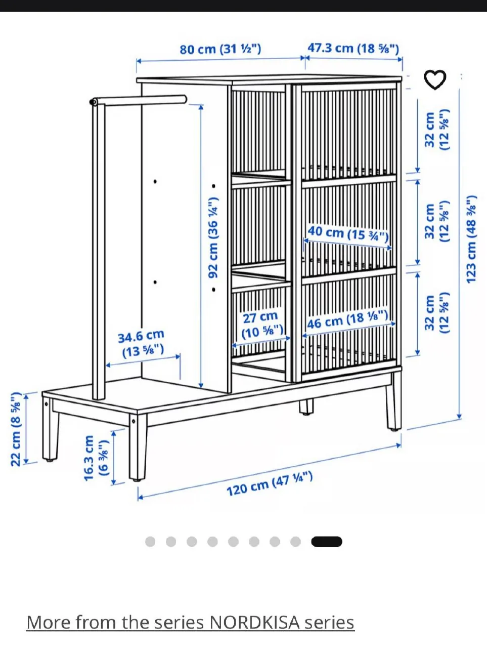 Гардероб IKEA NORDKISA бамбуковый маленький 3