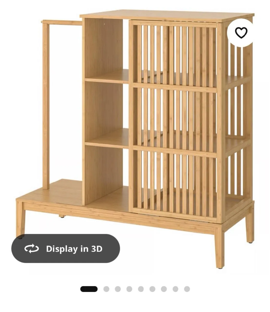 Гардероб IKEA NORDKISA бамбуковый маленький 1